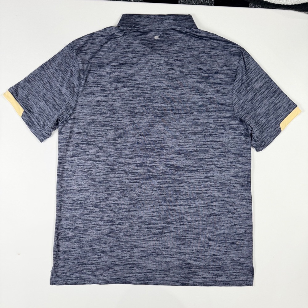 Colosseum Notre Dame Polo Mens L Blue Gold Excellent Performance Space Dye‎ ND - Picture 7 of 10